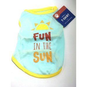 Small Pet Dog Cat Blue T-Shirt  Fun in the Sun NEW 21PT010